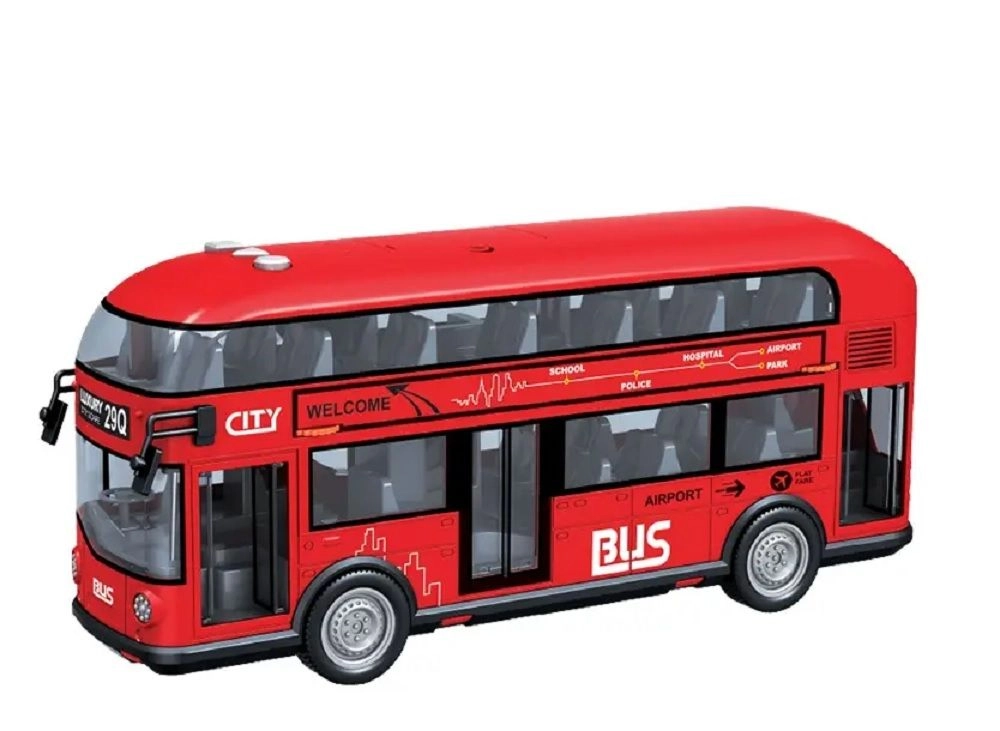 Nitro2Go City Bus - Red working lights and sound effects