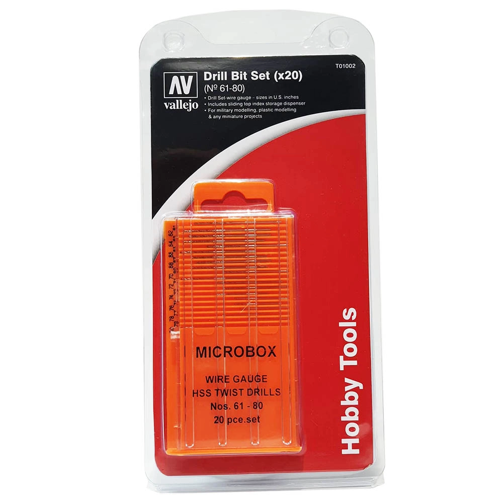 Microbox Drill Bit Set - 20 high Speed Steel 0.3-1.6mm