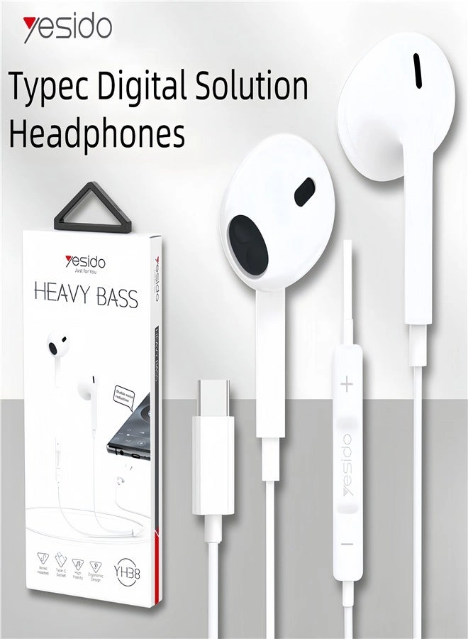 USB-C Headphones Wired Earbud