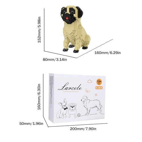 KLJM-02 - Dog Pug 1033pcs