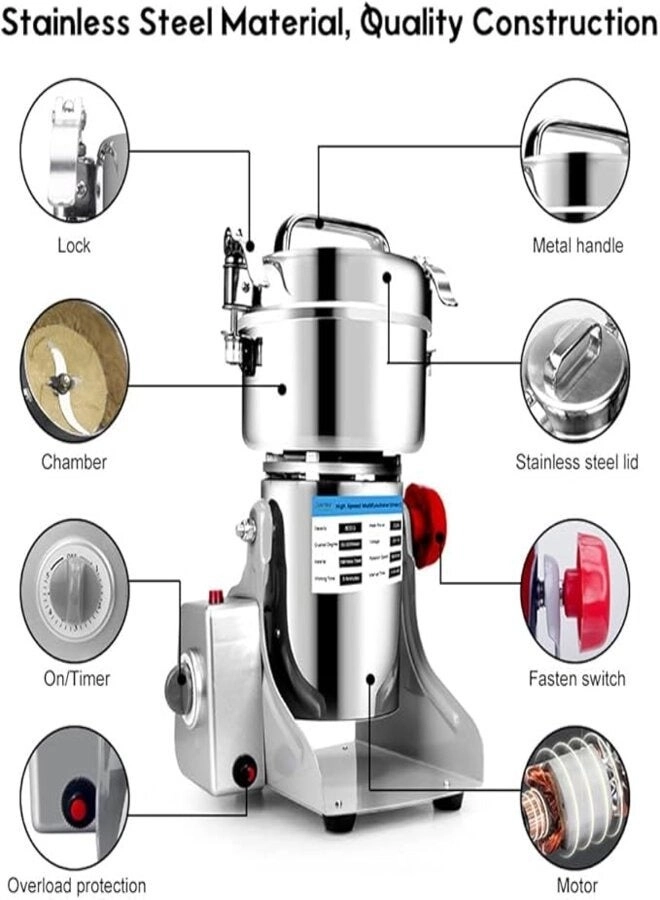 Spice Grinder - 800G Silver