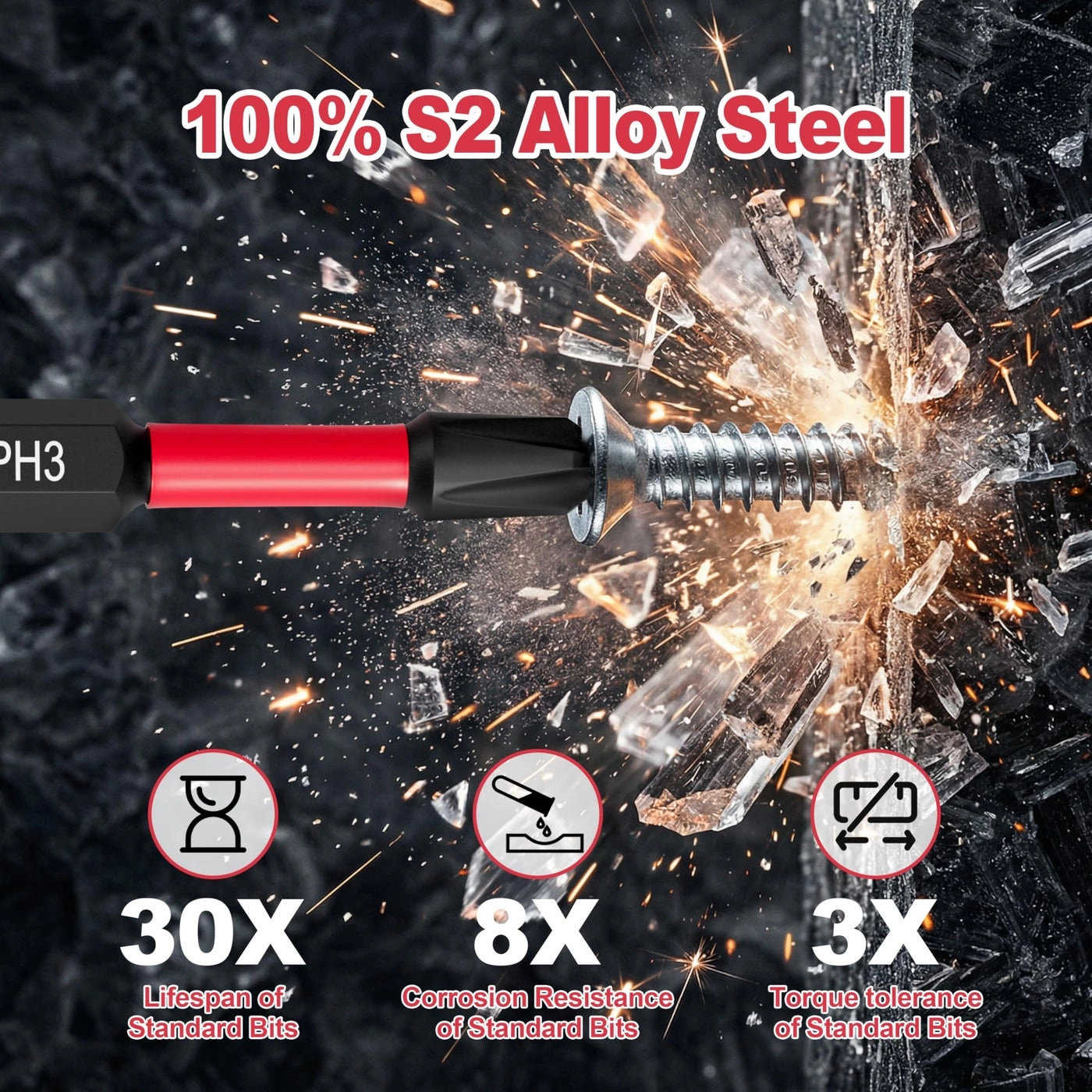 Screwdriver Bits - 35Pcs S2 Steel Impact Kit