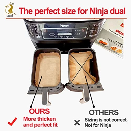 Air Fryer Liners Rectangular - Wood Pulp 100Pcs