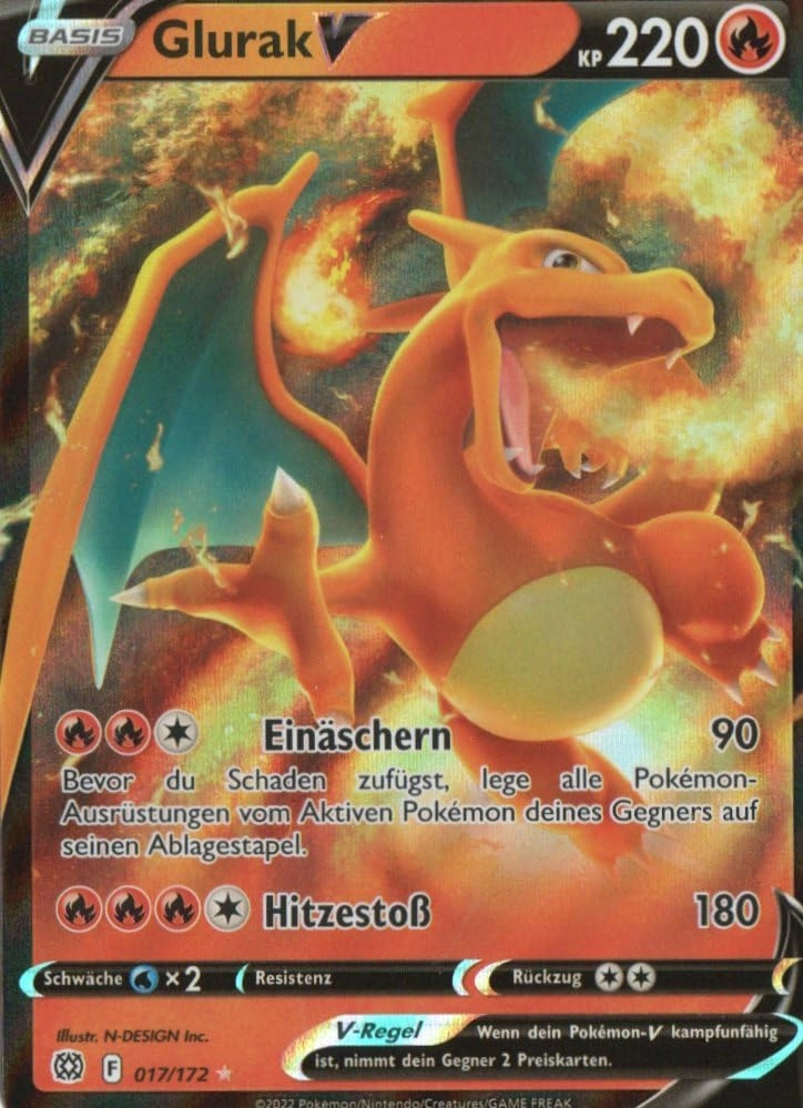 MZTCG Radiant Stars Glurak V BRS 017 - German
