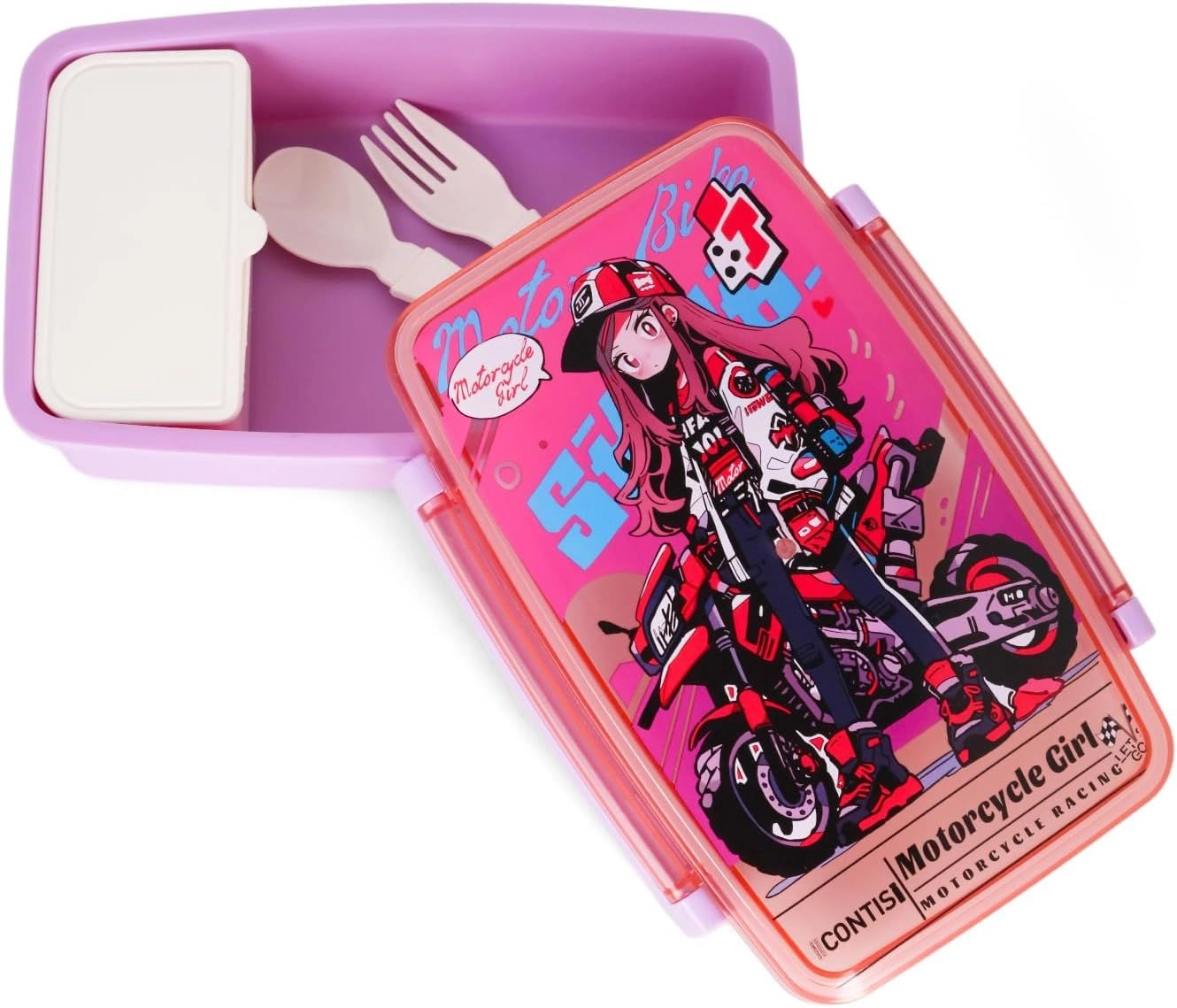 SAMBOX Bento Lunch Box With Spoon And Fork - Astronaut Blue 1000ml