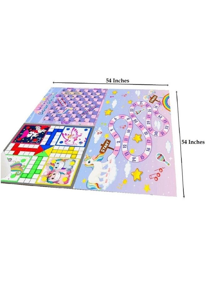 Jumbo 3 in 1 Ludo Snake & Ladder Play Mat - English