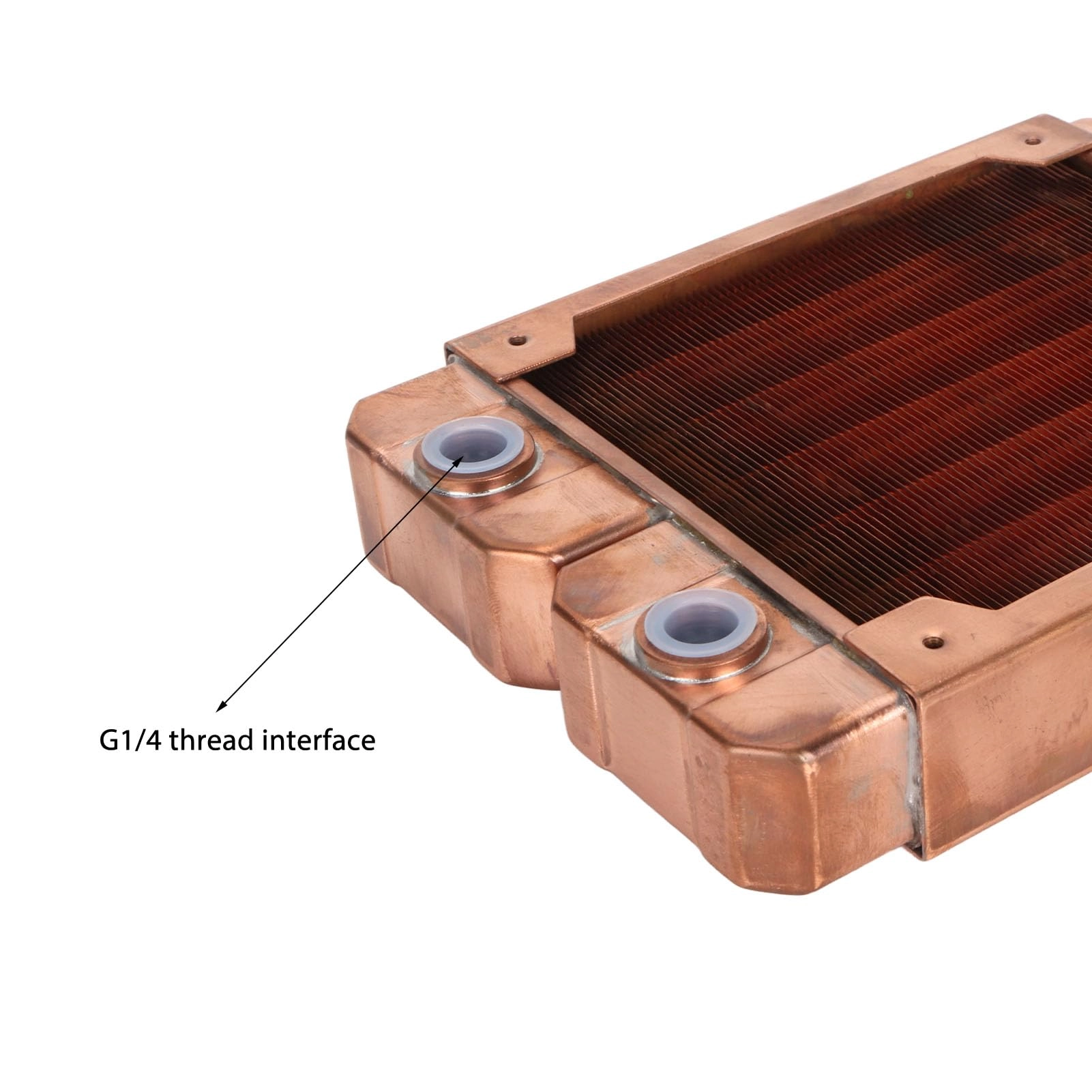 Water Cooling Radiator - 7 Pipe 120mm Red Copper