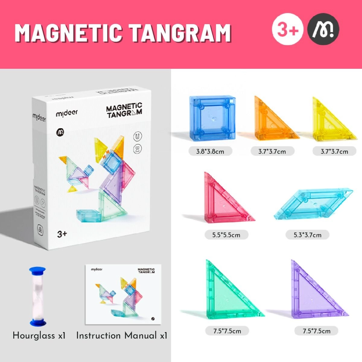 Magnetic Tangram - 3+