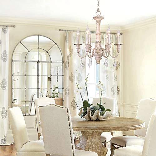 French Country Candle Style Chandelier - 59 inches