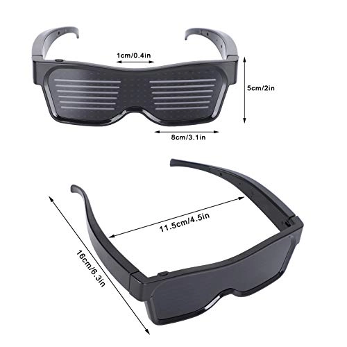 APP Control LED Glasses - Pink ABS 180mAh 200 LEDs