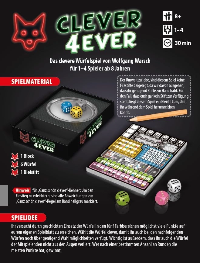 Clever 4-ever: Familienspiele Klein & Fein