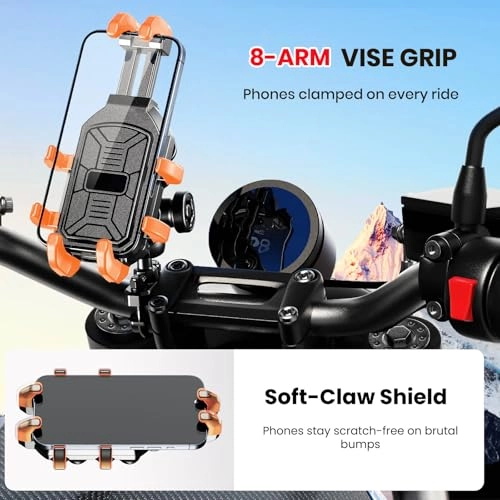 Motorcycle Phone Mount Holder - 5.4-7.2" Universal Anti-Shake