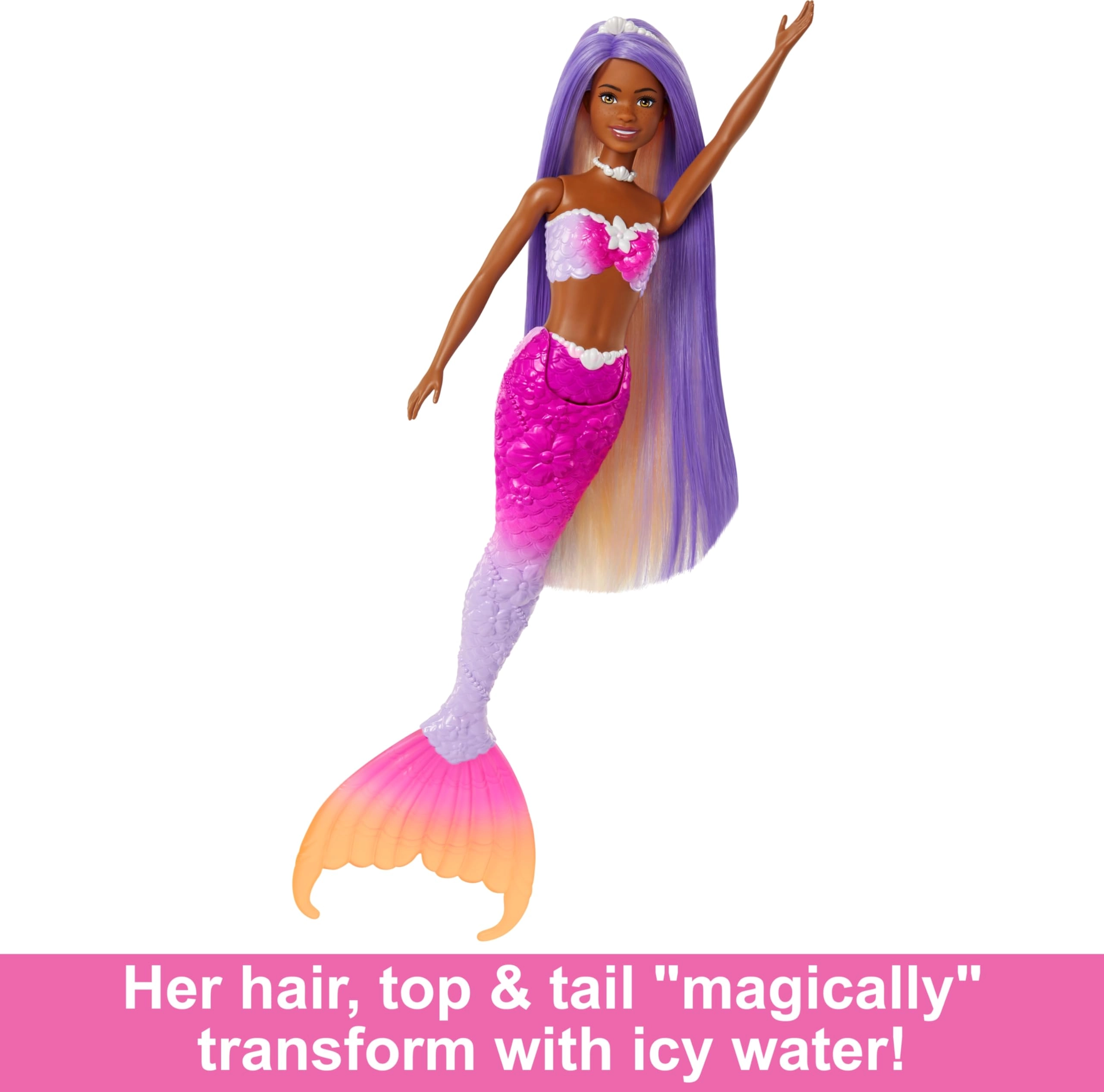 Brooklyn Mermaid Doll - Pink Hair Water-Activated Color Change Ages 3+