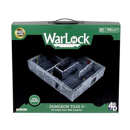 WarLock Tiles: Dungeon Tiles 2 - Full Height Stone Walls Expansion