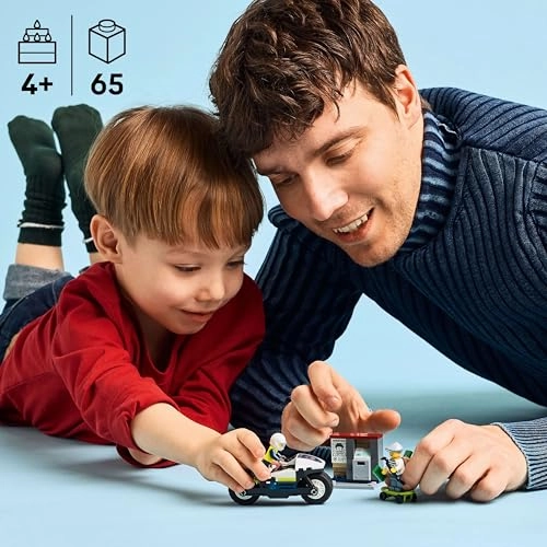 City Police Motorcycle Chase (60455) - Motorcycle 2 Minifigures Skateboard