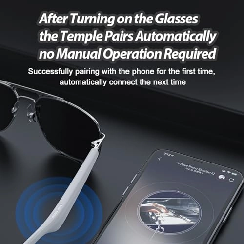 Smart Bluetooth Sunglasses - Black UV400 4-6 hours playtime