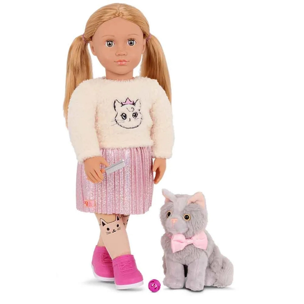 Sheela And Sammy Doll - Pet Kitten Playset 18 Inch Ages 3+