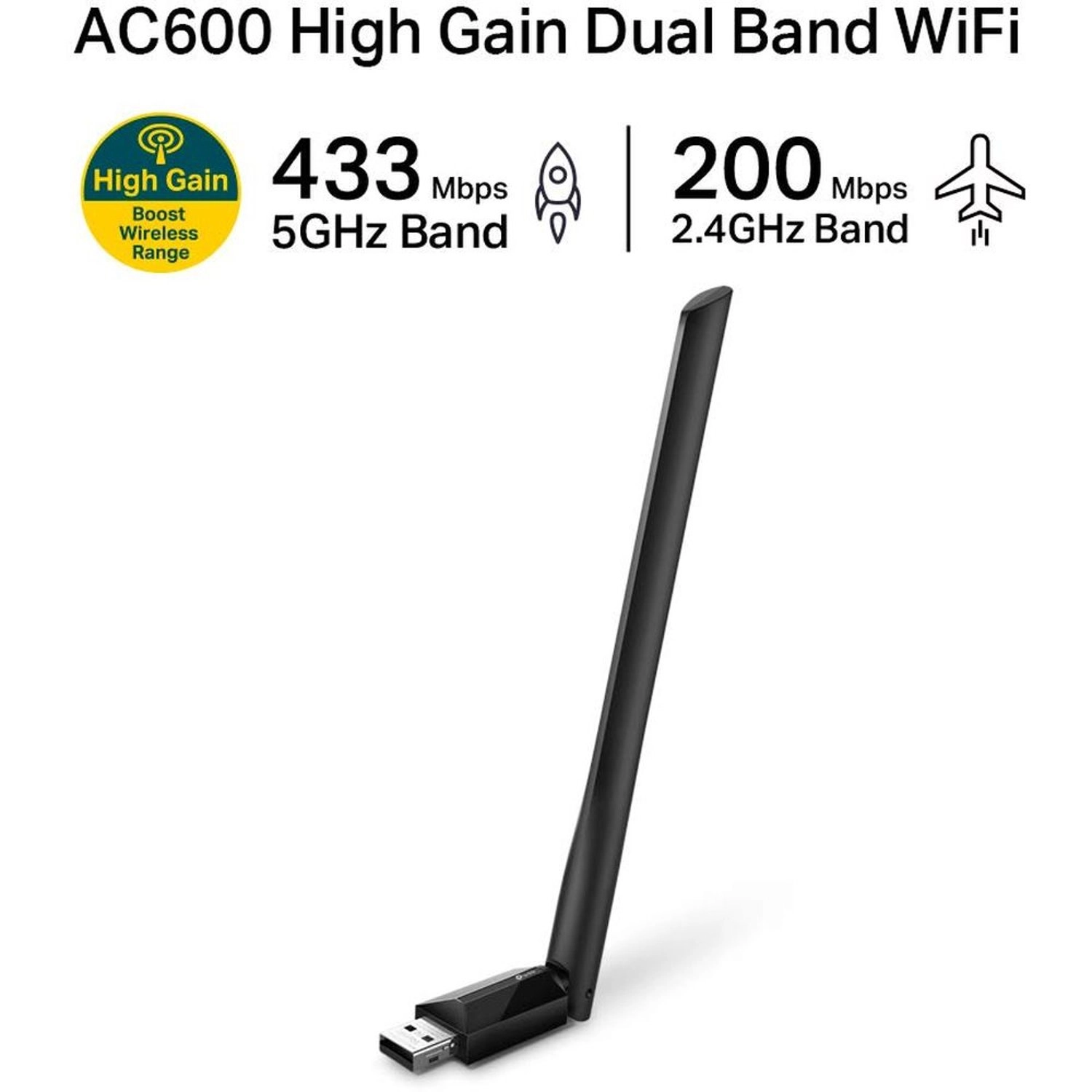 Archer T2U plus - Dual band 2.4 GHz and 5 GHz USB 2.0 Wi-Fi