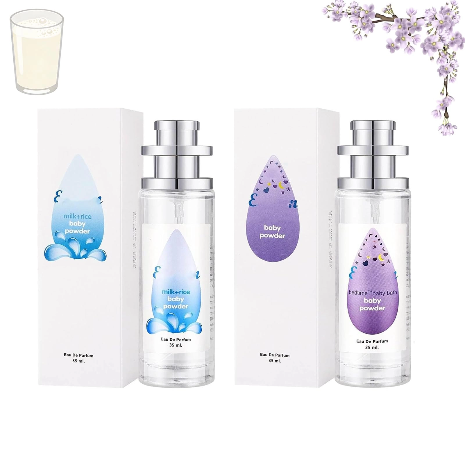 checkzed Powdery Perfume for Women - Lavender, Milky Rice 2