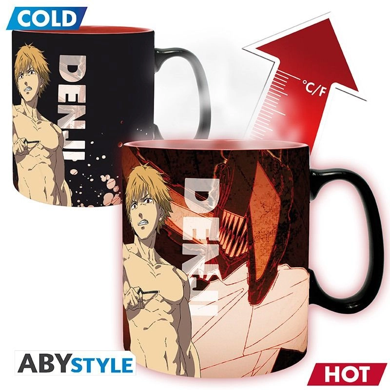 Ceramic Chainsaw Man: Denji & Aki Heat Change Mug - 460ml