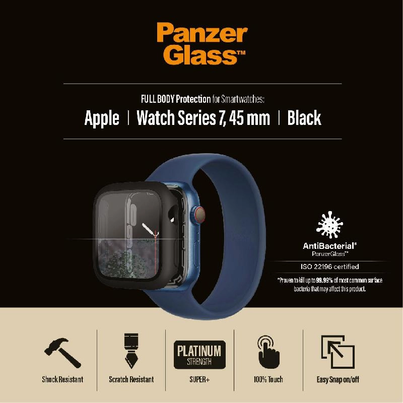 Full Body Case for Apple Watch Series 9 45mm - D3O Material Clear