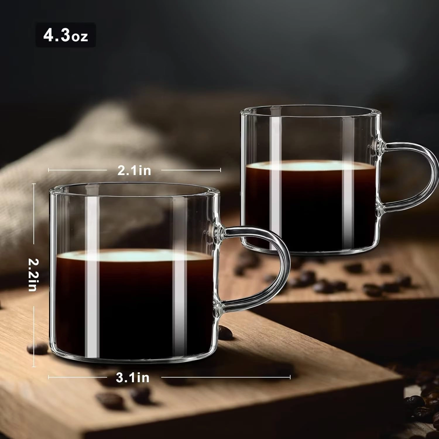 Espresso Cup - 2 pcs Insulated 120 ml