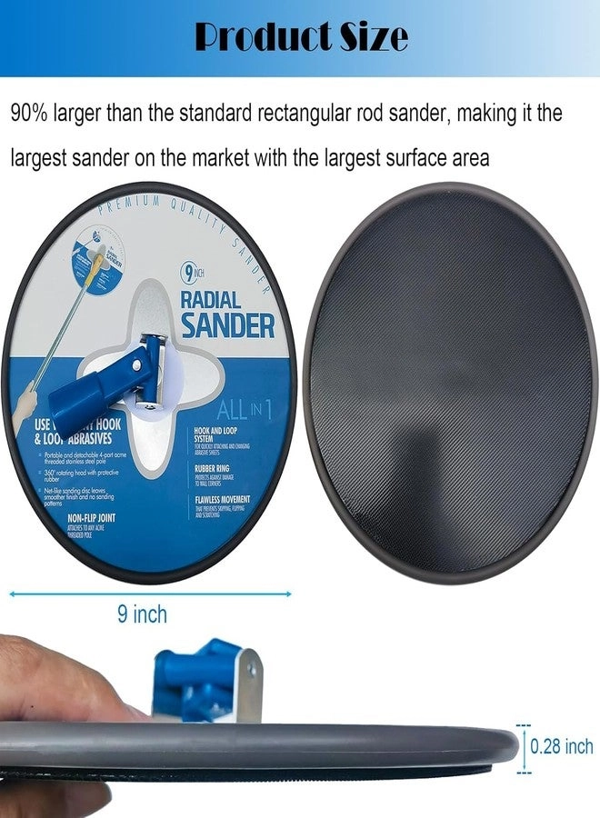9 Inch Radial Hand Sander - 9" Hook and loop