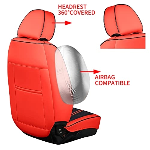 01SP-A6 - Front Seat 2 Pack Bright Red And Black
