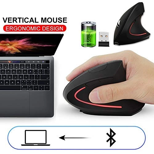 Vertical Ergonomic Optical Mouse - USB Wireless