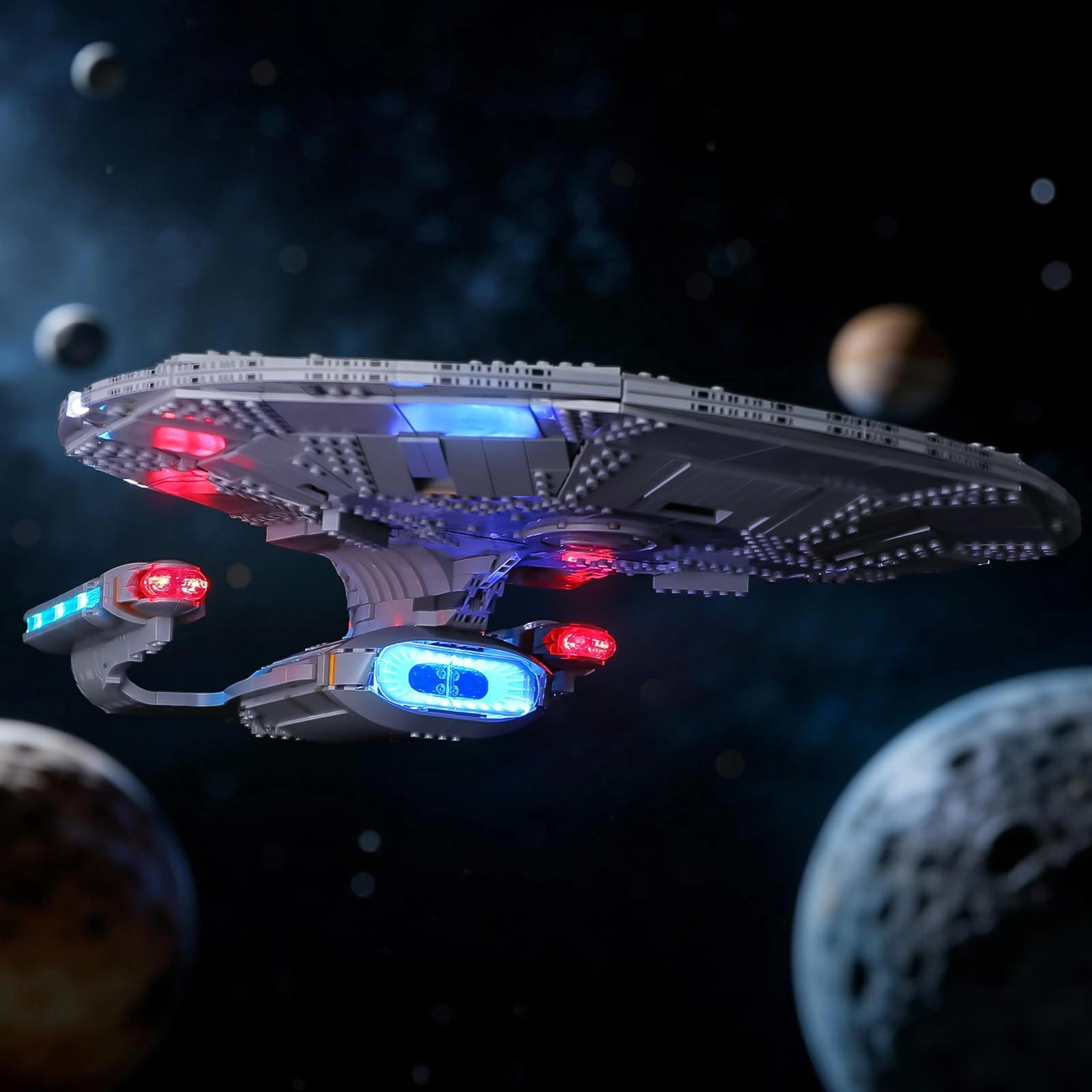 BRIKSMAX 2.0 Light Kit - Compatible with U.S.S. Enterprise NCC-1701-D Cable-Hiding Tech