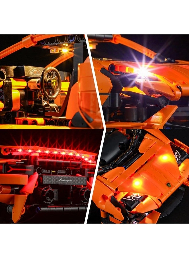 Led Lighting Kit - Orange for LEGO Lamborghini Huracán Tecnica 42196