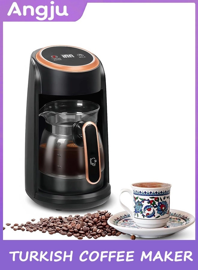Turkish Glass Coffee Maker - Foldable Handle Portable Electric