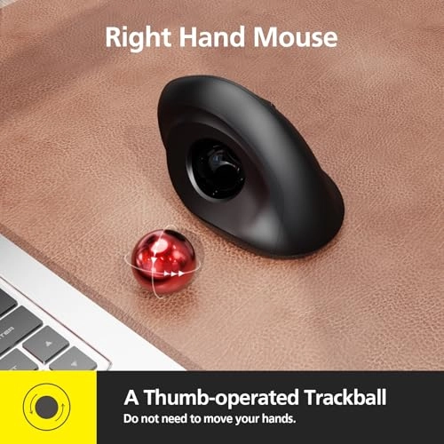 Trackball Right Hand Ergonomic Mouse - Wireless