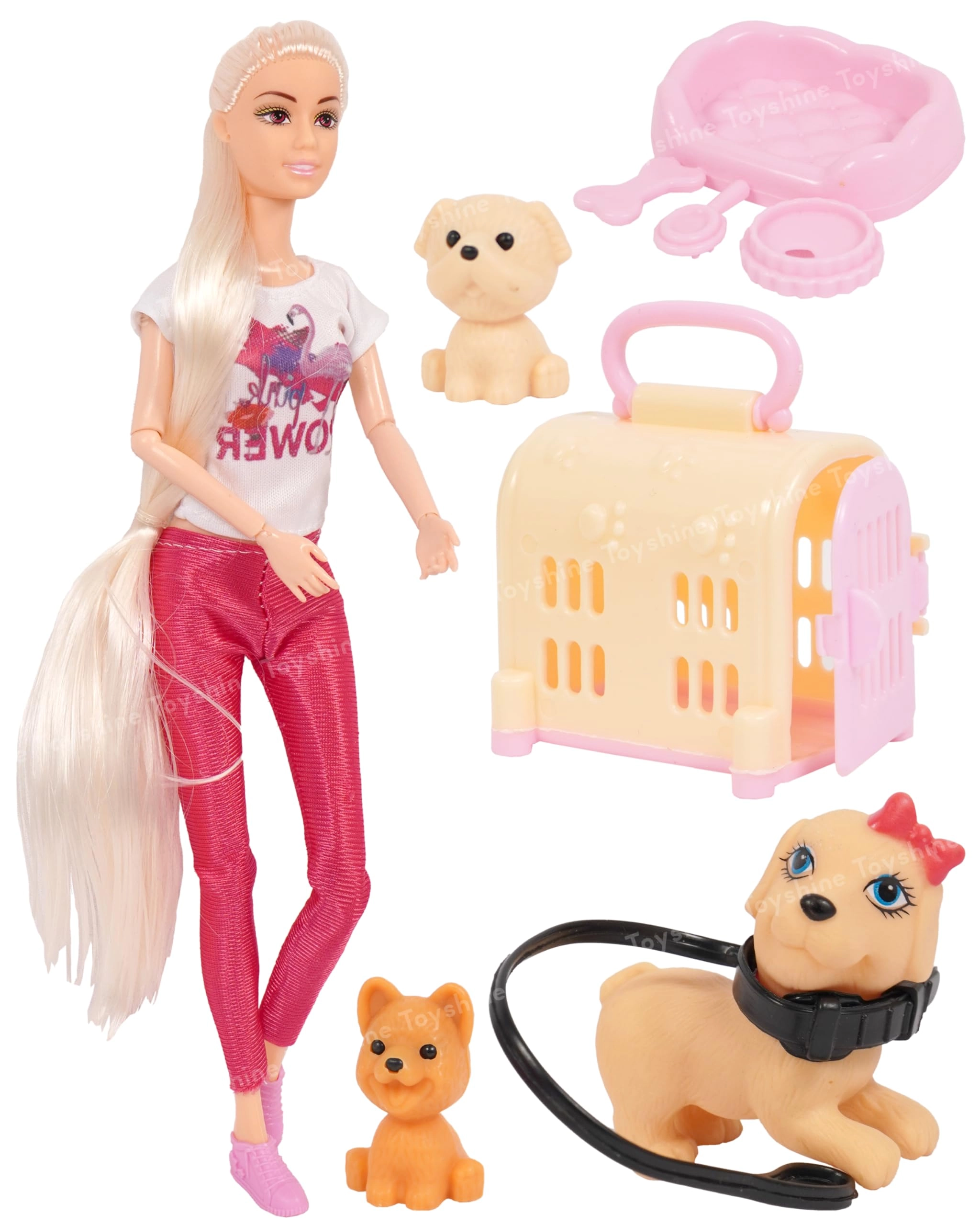 Sunshine Gifting Alia Doll with 2 Happy Pets - 3 pcs (ALIA_3)