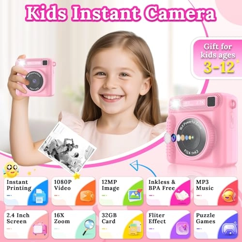 Instant Print Kids Camera