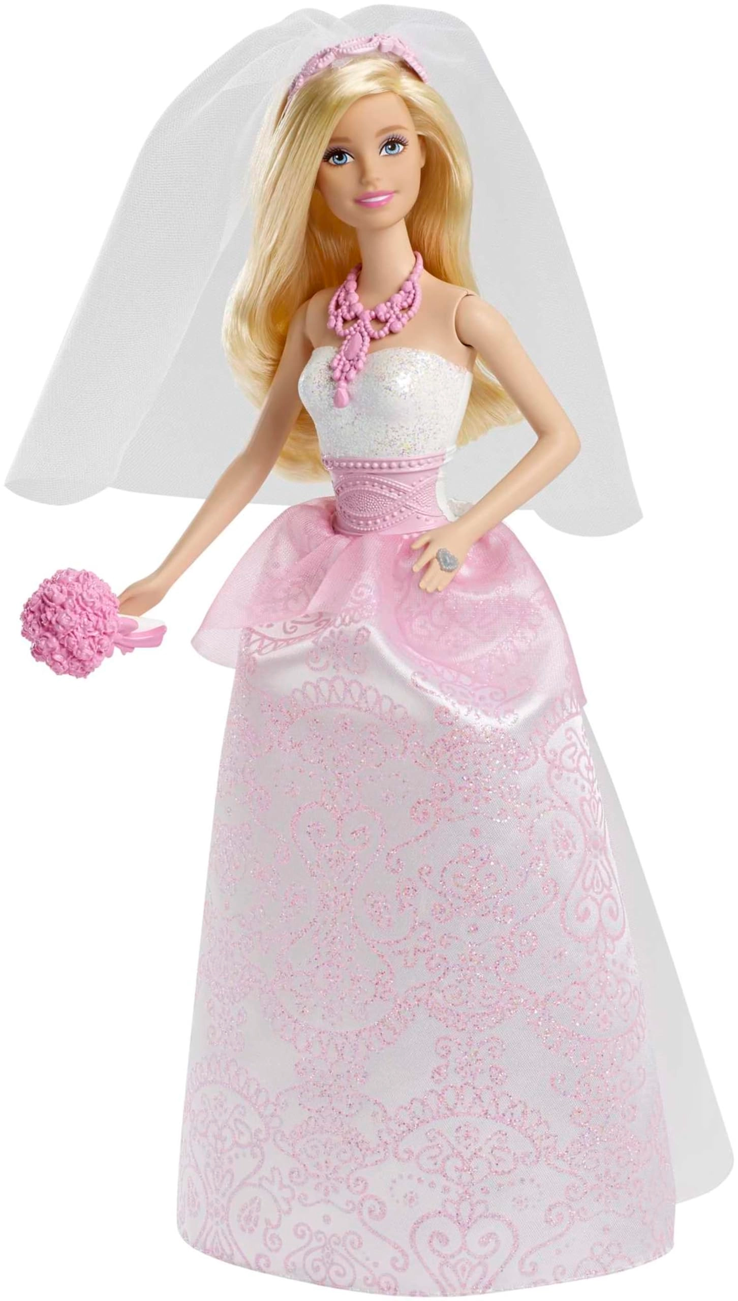 Barbie Bride Doll - Pink Plastic Ages 3+