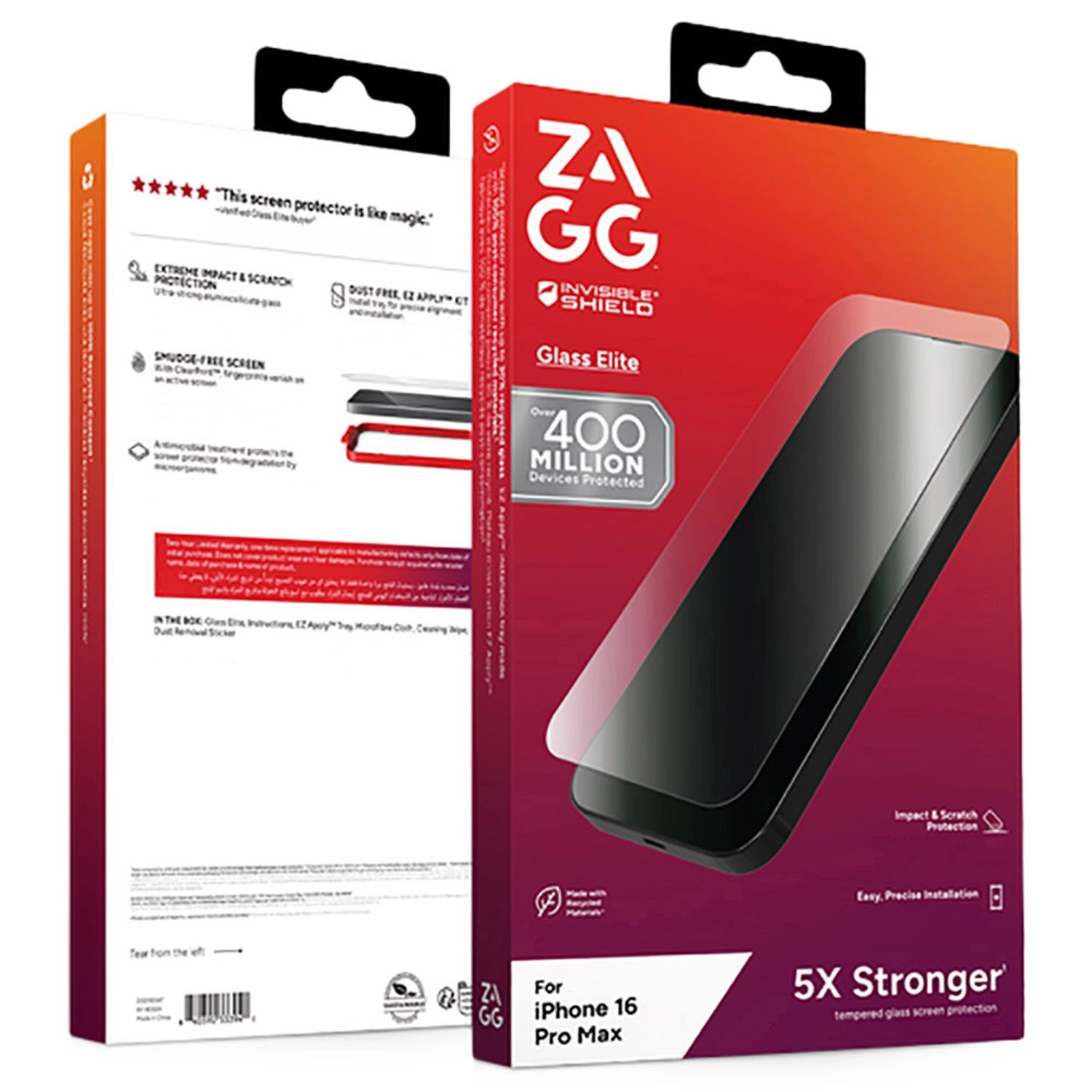 Clear Tempered Glass Screen Protector for iPhone 16 Pro Max