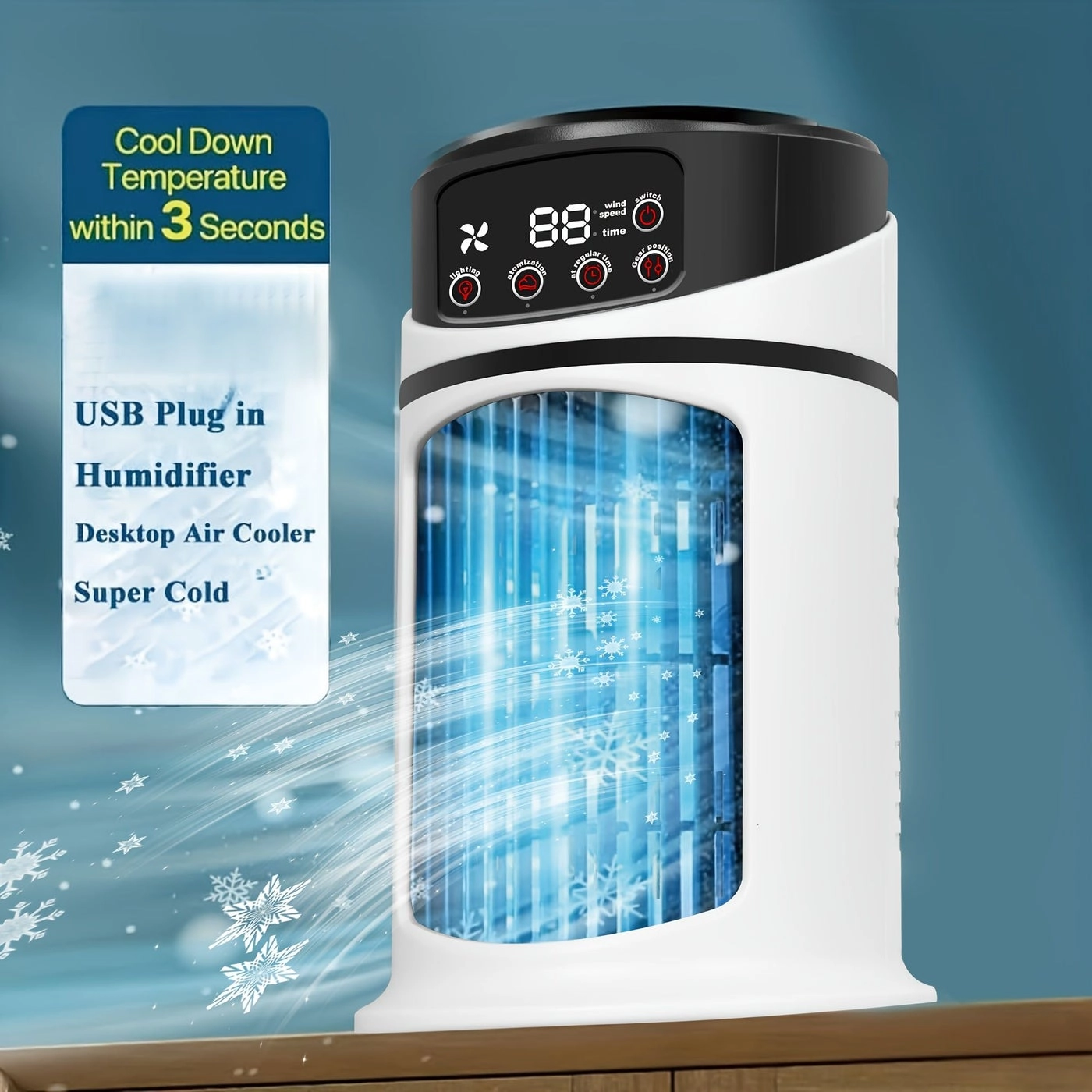 Generic 3 in 1 USB Humidifier and Fan