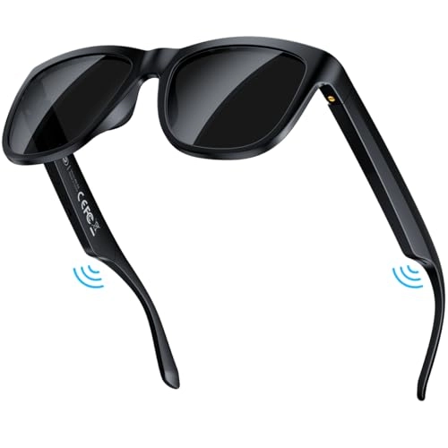 Smart Bluetooth Glasses - Built-in Mic & Speakers Black