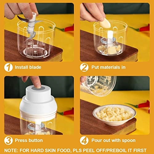 Electric Garlic Chopper - 250ML 45 Watt-hours