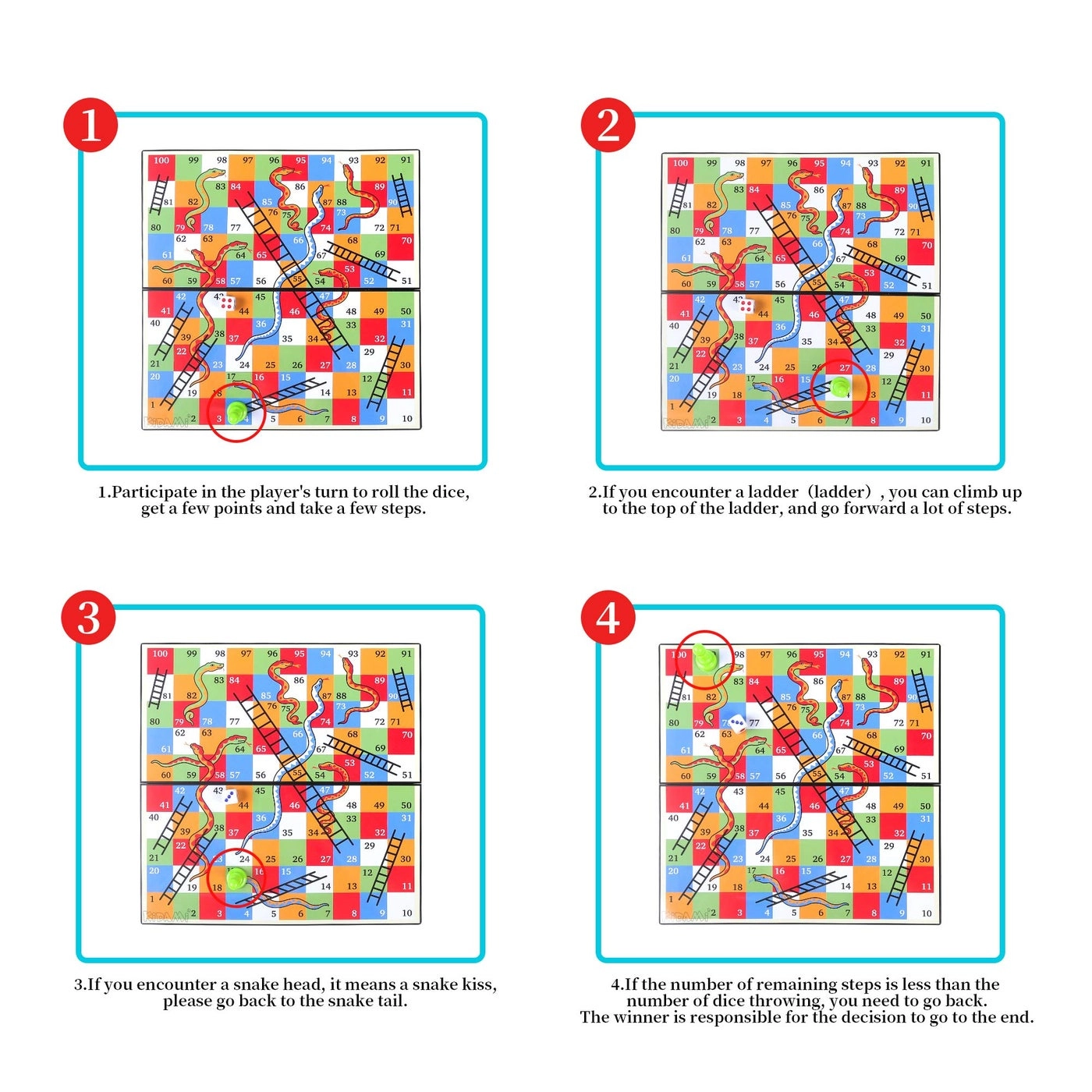Magnetic Snakes and Ladders