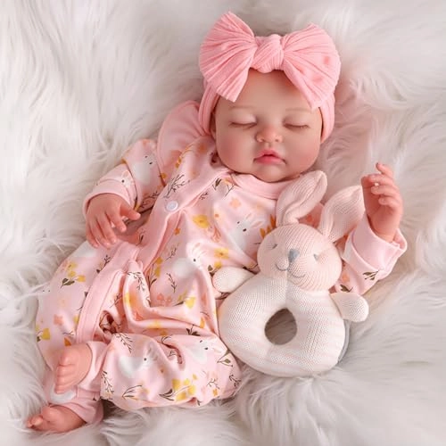 Reborn Baby Doll - 20 Inch Vinyl Newborn Girl Ages 3+ Gift Box