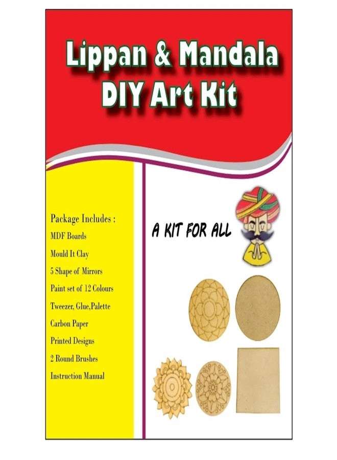 LASELLA Mandala Craft Kit - Wall Décor 12 Shades Brushes