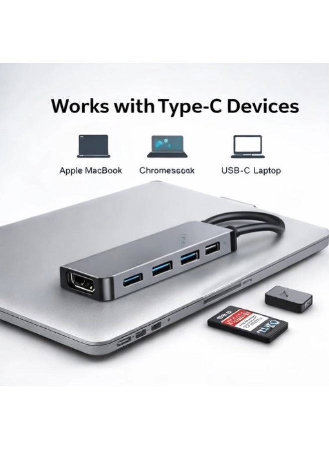 USB-C to HDTV Adapter Hub - USB 3.0 4K@30Hz