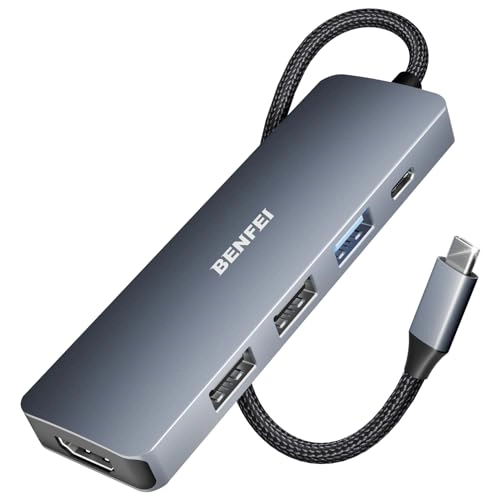 5in1 USB C Hub - 4K HDMI 3 USB-A 100W Power Delivery
