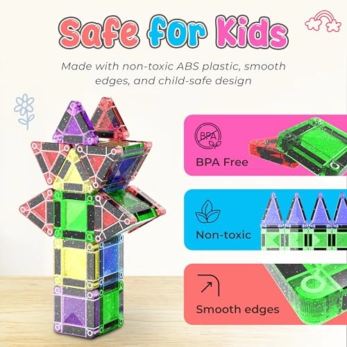 Micro Magnetic Blocks - 3 years and up 18 pieces