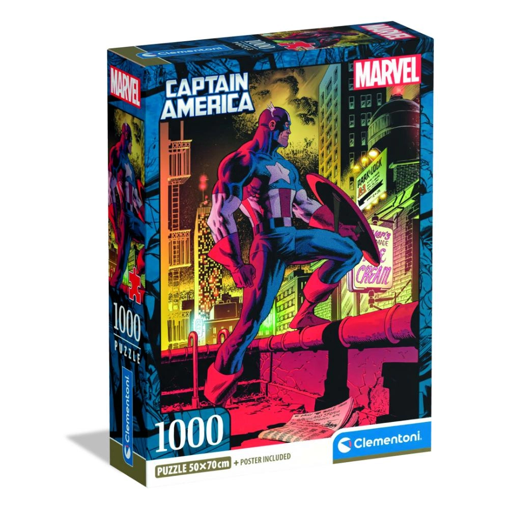 Clementoni Marvel Captain America Puzzle (527-37049CLEMEN) - 1000 pcs