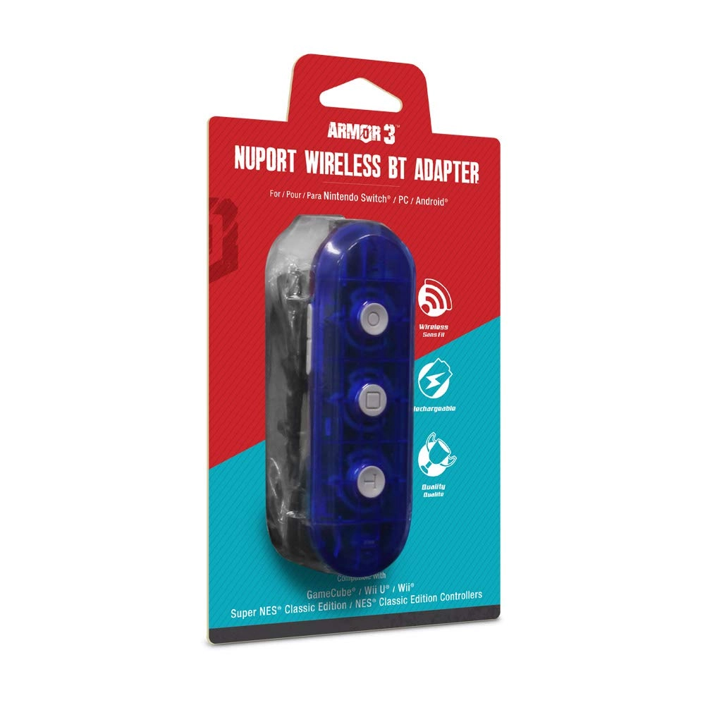Nuport - Wireless BT Adapter for Nintendo Switch/PC Compatible with GameCube/Wii/Super NES Classic Edition/Controllers