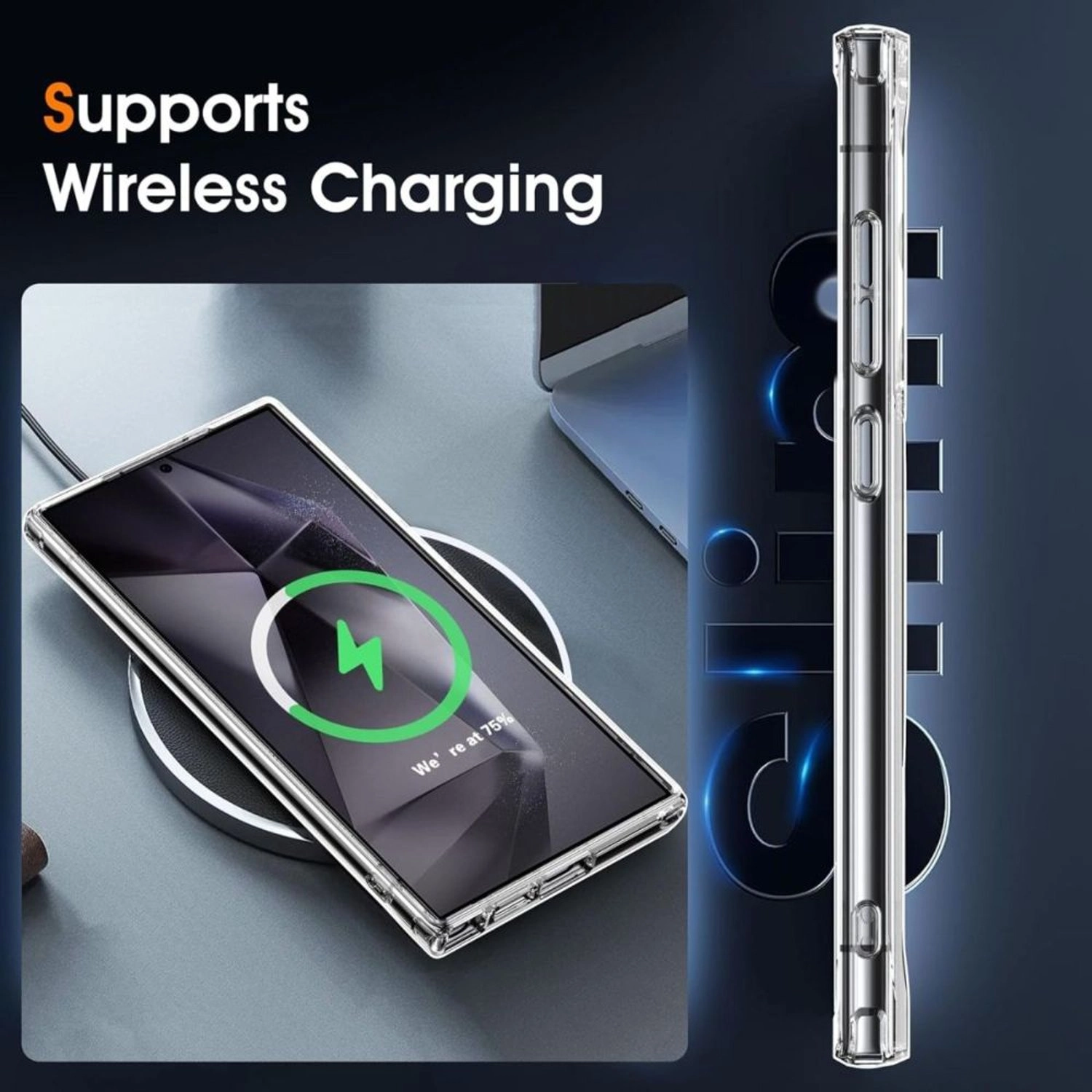 Clear Case for Galaxy S24 Ultra - Slim Shockproof Anti-Yellow