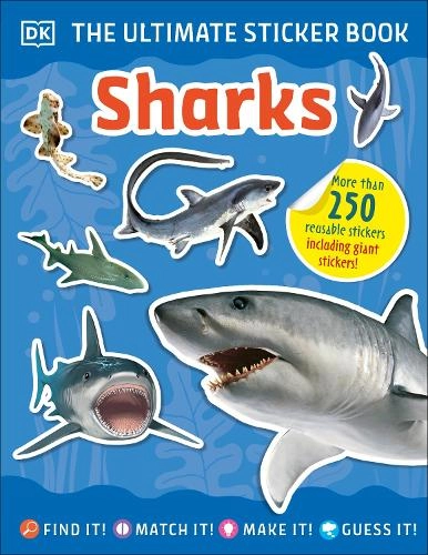 Dorling Kindersley Ltd Sharks Activity Sticker Book Reusable 250 pcs
